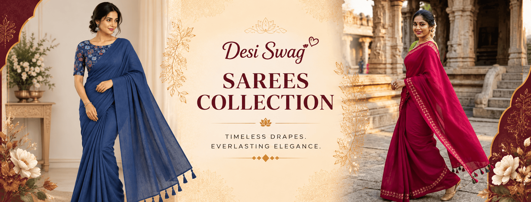 Desi Swag Sarees Collection — Timeless Drapes, Everlasting Elegance